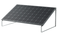 Solarpanel an Aufsteller zur Bodenmontage montiert