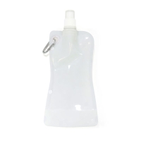 Faltflasche mit Karabiner - weiß