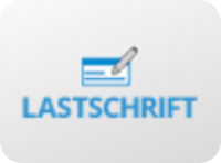 Typisierter Schriftzug Lastschrift